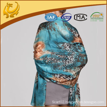 Lady Leopard Printed Wholesale Silk Scarves ,Vietnam Silk Scarf